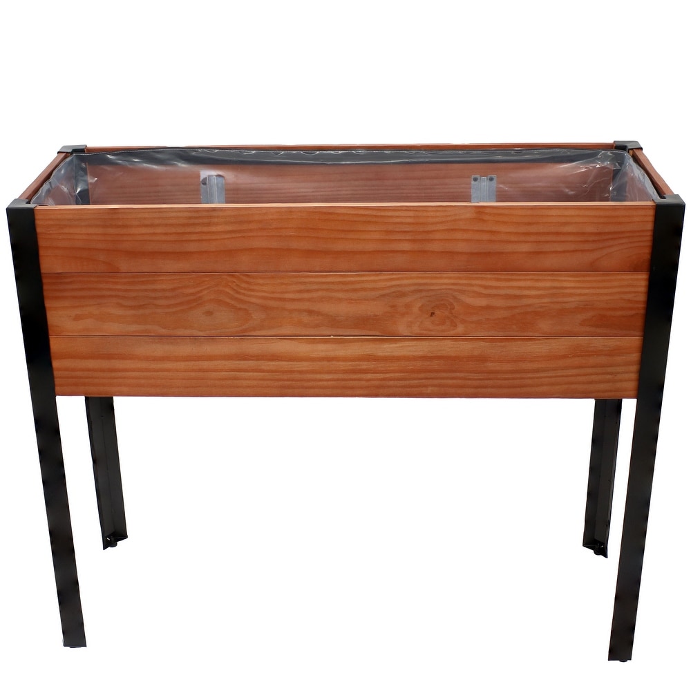 Acacia Wood Raised Garden Bed with Legs   31\