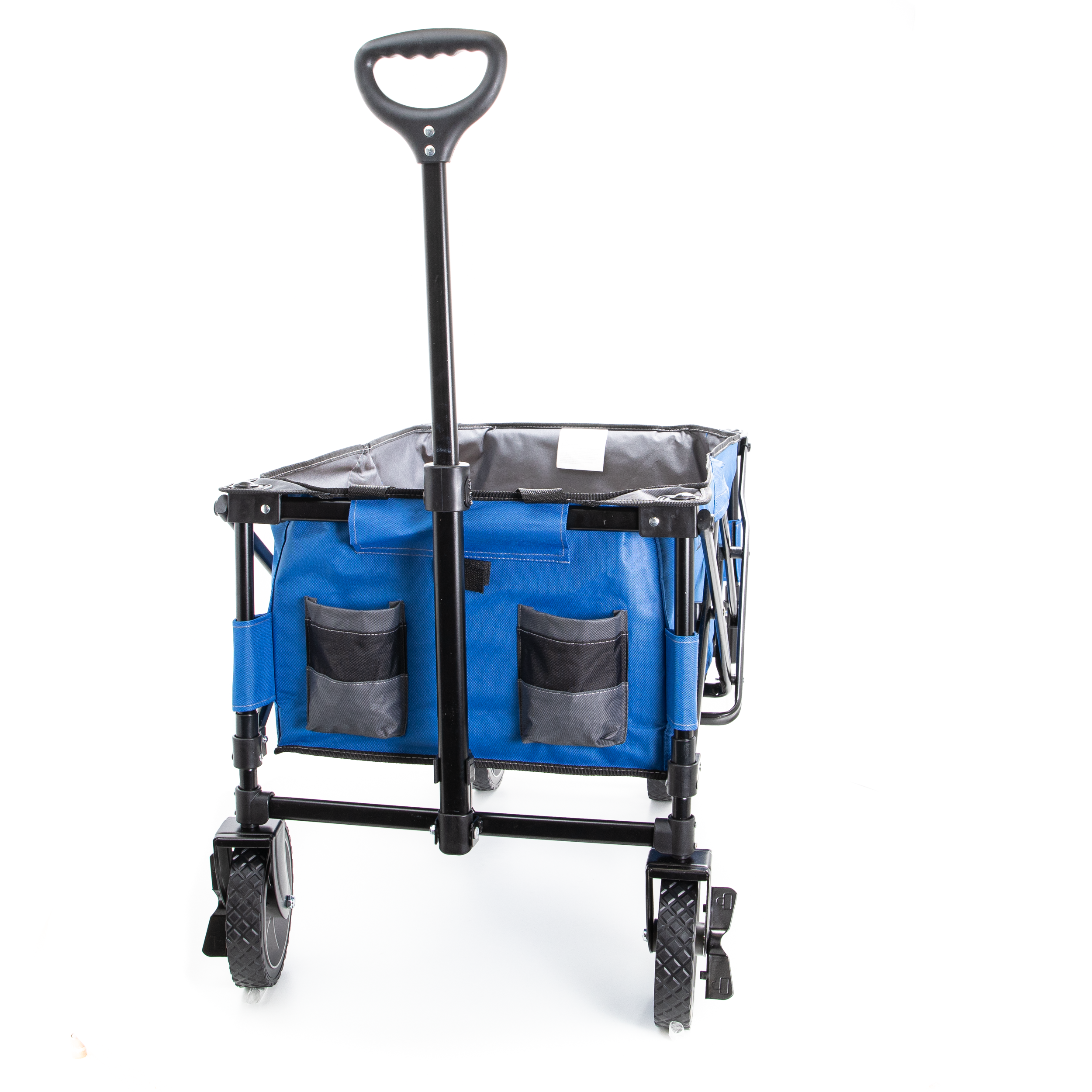 Collapsible Storage Cart, Folding Utility Wagon, Holds up to 176 lbs., Blue