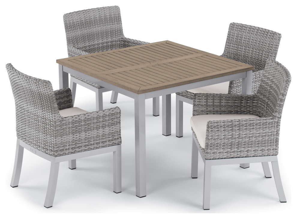 Paphos 39 quotSquare Dining Table   Contemporary   Outdoor Dining Tables   by Oxford Garden  Houzz