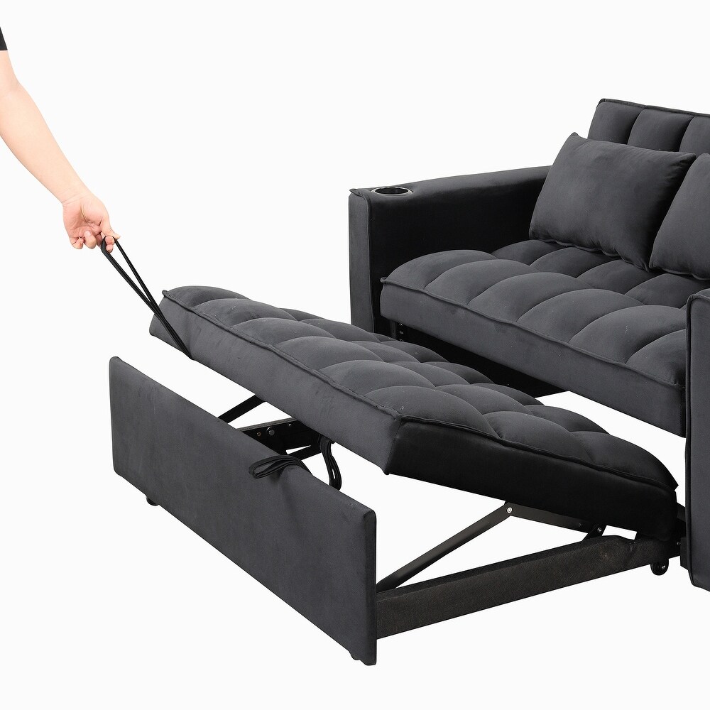 Sofa Bed with Cup Holder and USB Port