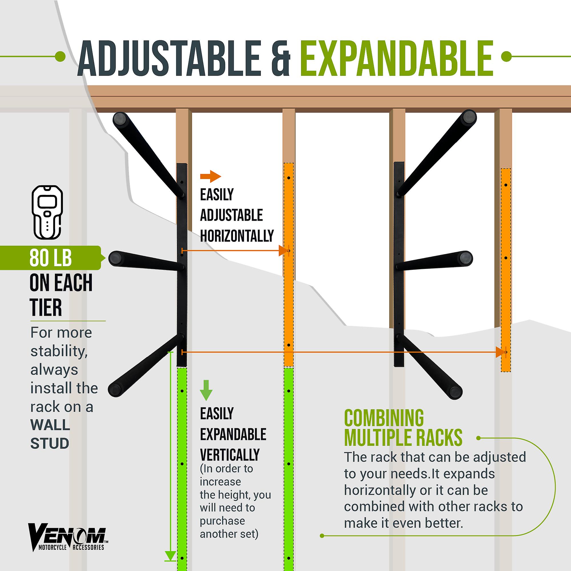 Paddle Board Rack Wall Mounted 3 SUP Storage Rack， 3 Level Surfboard Rack， Kayak Rack， Snowboard Wall Mount，  Dock Storage， Garage Storage， Ski Storage， Canoe Accessories， Holds Up To 240lbs