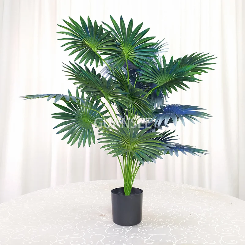 Garden supplier lifelike green landscape natural artificial plants artificial palm tree for home garden decoration