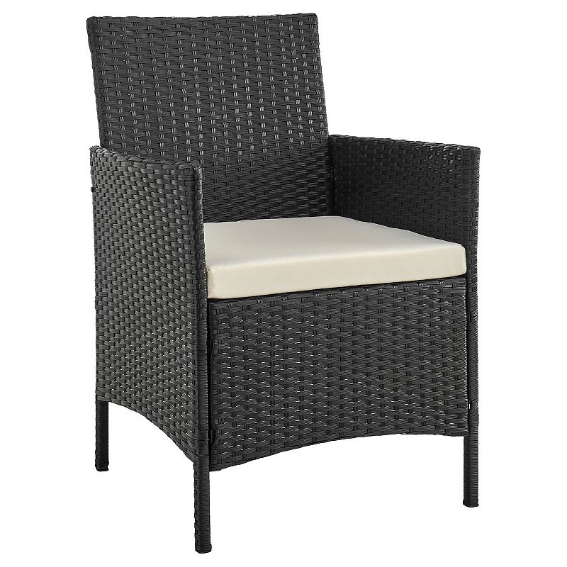 MANHATTAN COMFORT Imperia Rattan Patio Chair and End Table 3-piece Set