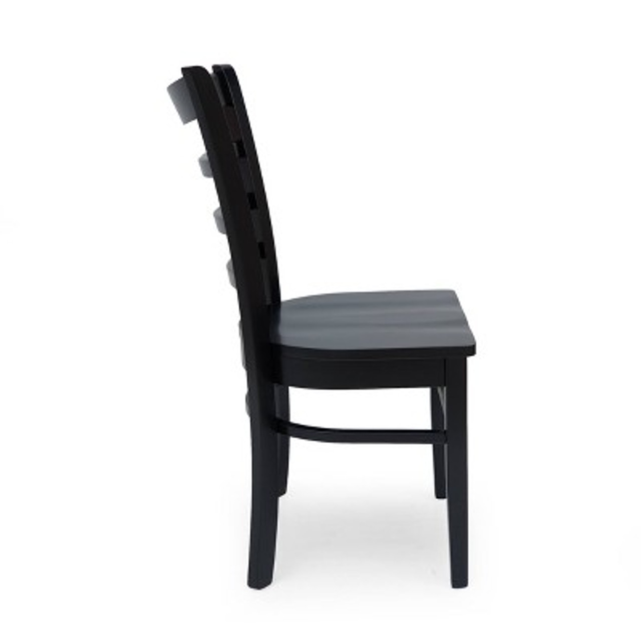 Set of 2 Prestage Farmhouse Wooden Dining Chairs Matte Black - Christopher Knight Home