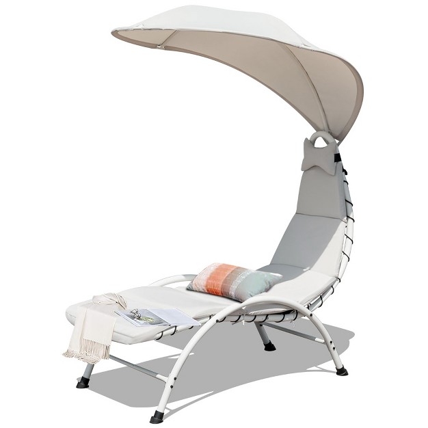 Costway Chaise Lounge Chair With Canopy Hammock Chair With Canopy