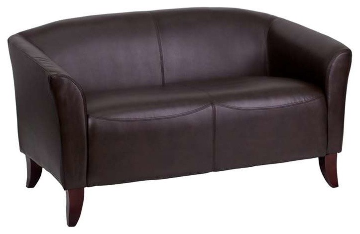 Flash Furniture Bonded Leather Loveseat   Transitional   Loveseats   by BisonOffice  Houzz