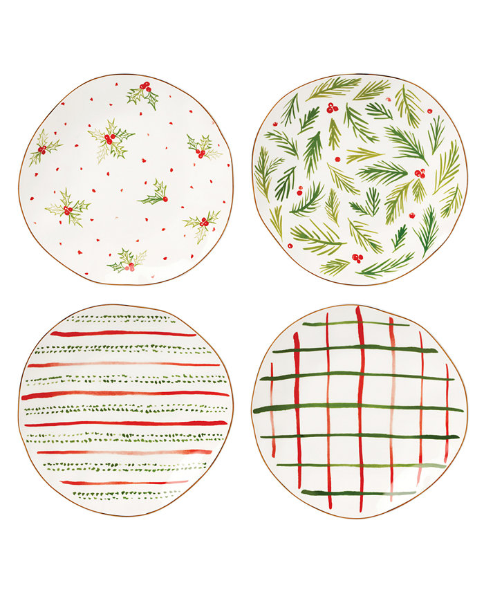 Lenox Bayberry Porcelain Mix-and-Match Dessert Plates Set Of 4