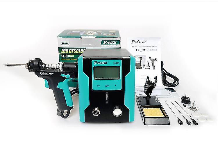 Pro'skit Ss-331h Esd Lcd Digital Electric Desoldering Pump Bga Desoldering Suction Vacuum Solder Sucker Gun Auto Sleep 110v/220v