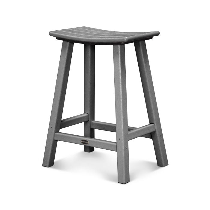 Polywood 24 Saddle Counter Stool