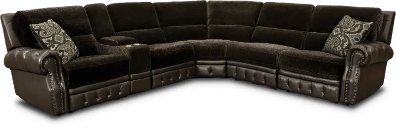 Spirit Brown 6 Piece Power Reclining Sectional