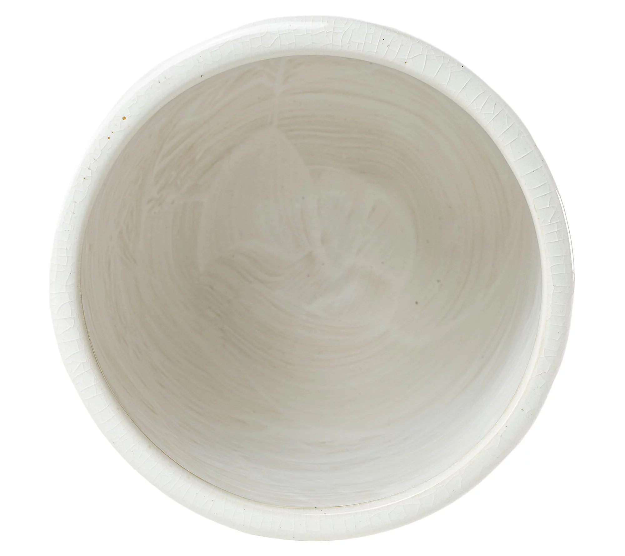 Foreside Home and Garden White Swirl Stoneware Planter