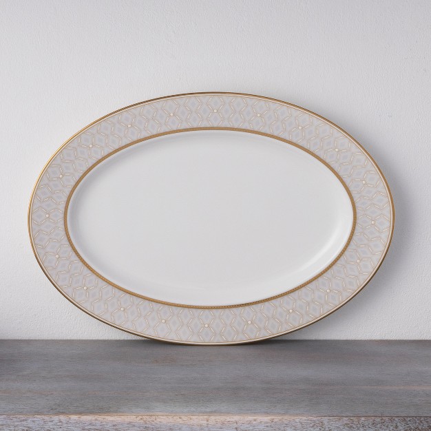 Noritake Noble Pearl Medium Oval Serving Platter