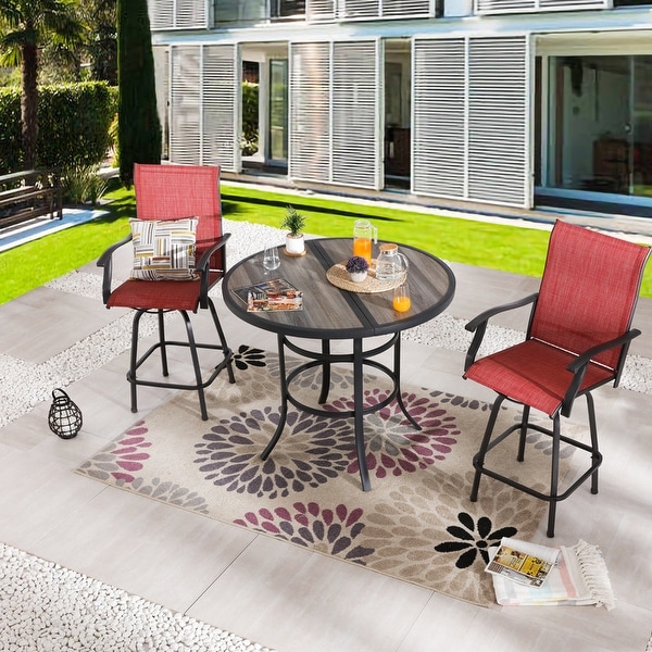 Patio Festival 3Piece Outdoor Bar Height Bistro Dining Set