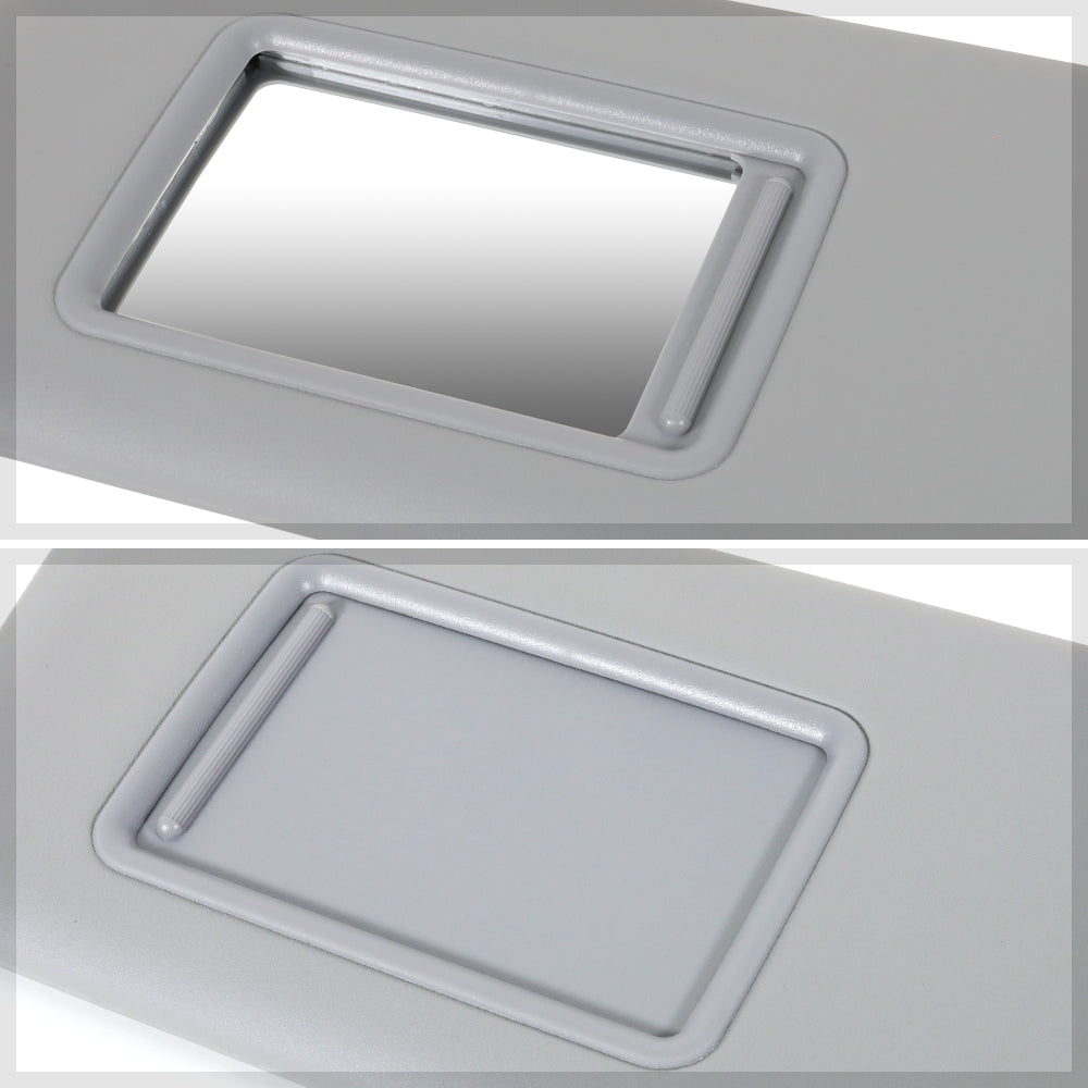 Grey Car Sun Visor Sunshade Left Driver OE Style w/Mirror for 06-12 Toyota Rav4