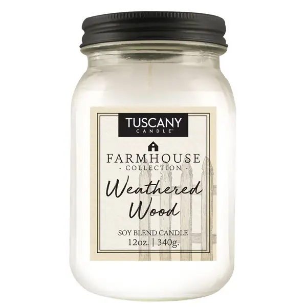 Tuscany Candle 12oz Weathered Wood Farmhouse Candle