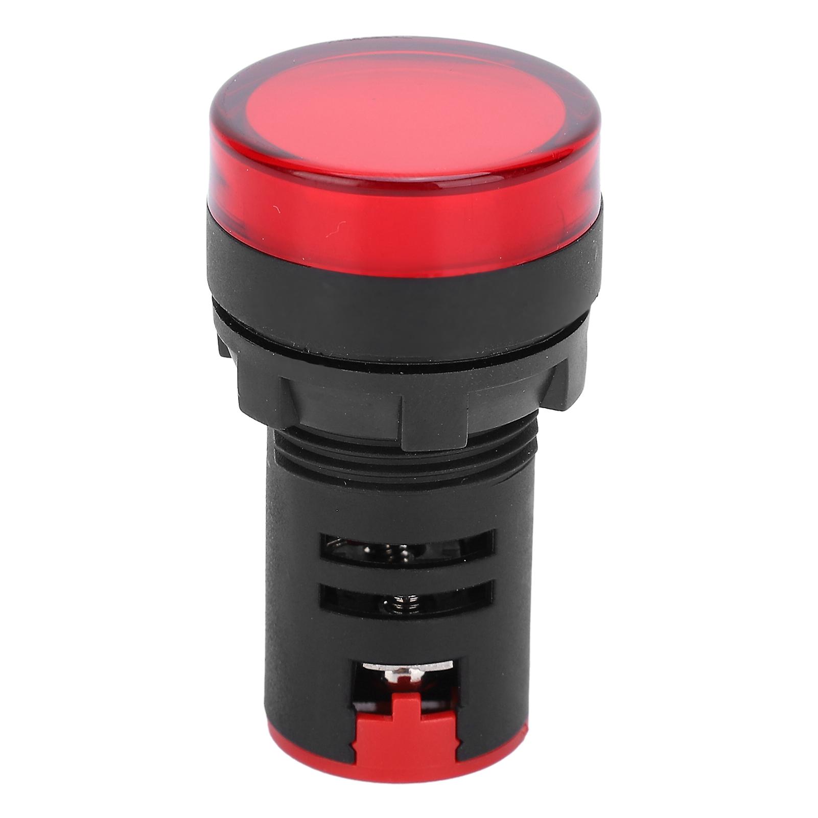 Red Dc24v Led Signal Light High Brightness Portable Indicator Light 22mm Mount Lamp