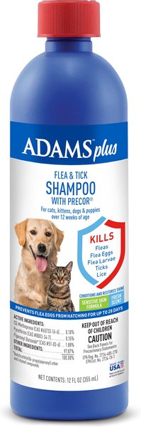 Adams Plus Flea and Tick Shampoo w/Precor