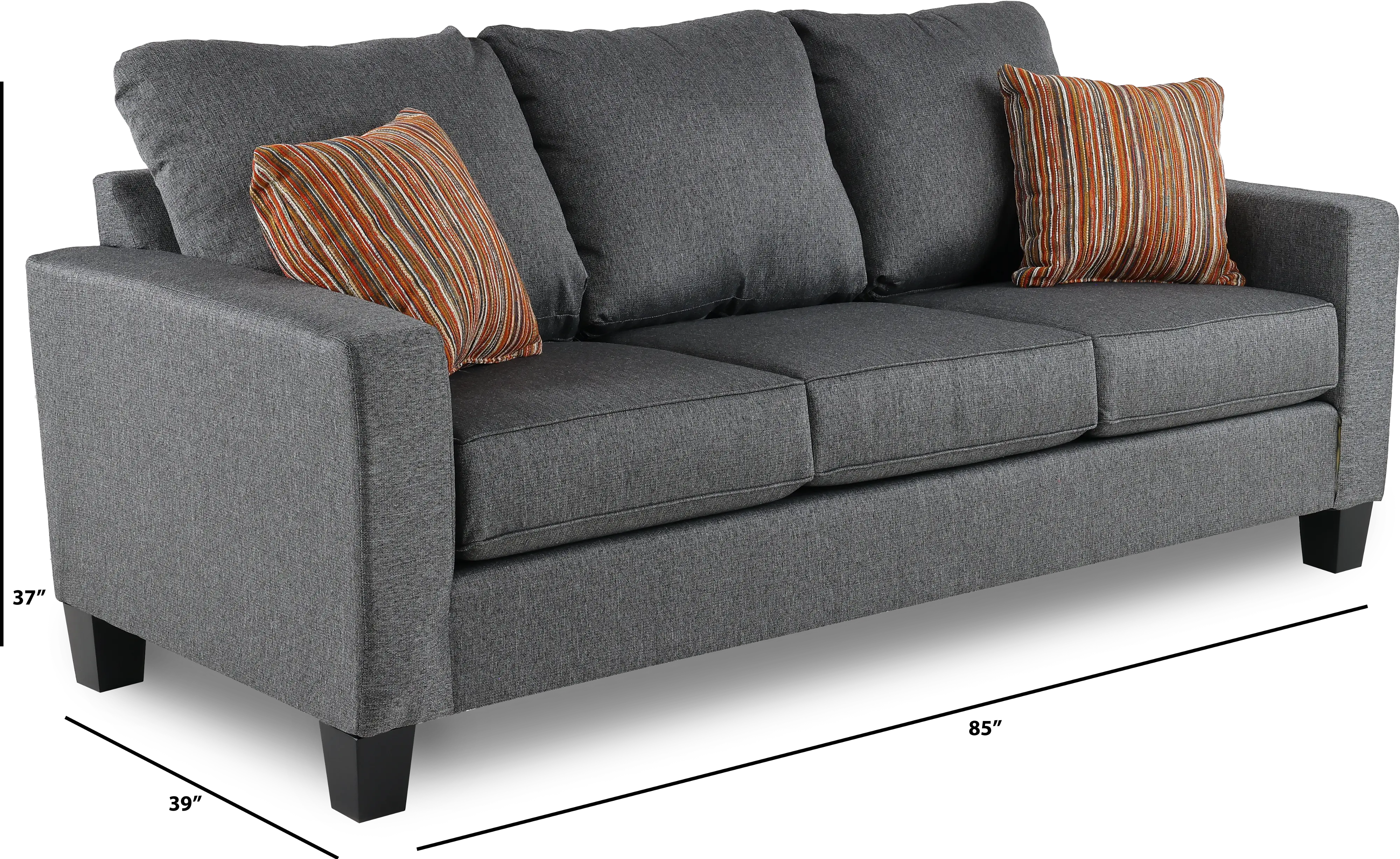 Paisely Slate Gray Sofa