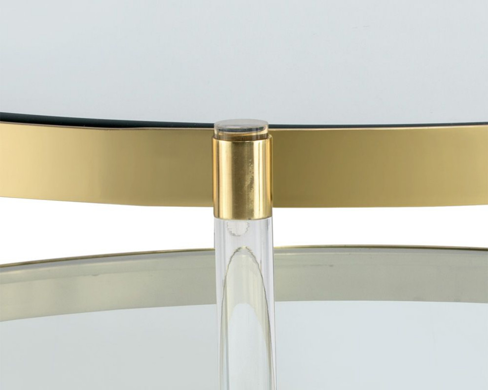 York Coffee Table  Brass   Contemporary   Coffee Tables   by Sunpan Modern Home  Houzz