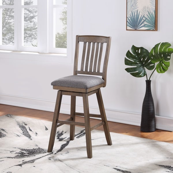 Mission Back Indoor Dining Room Swivel Stool