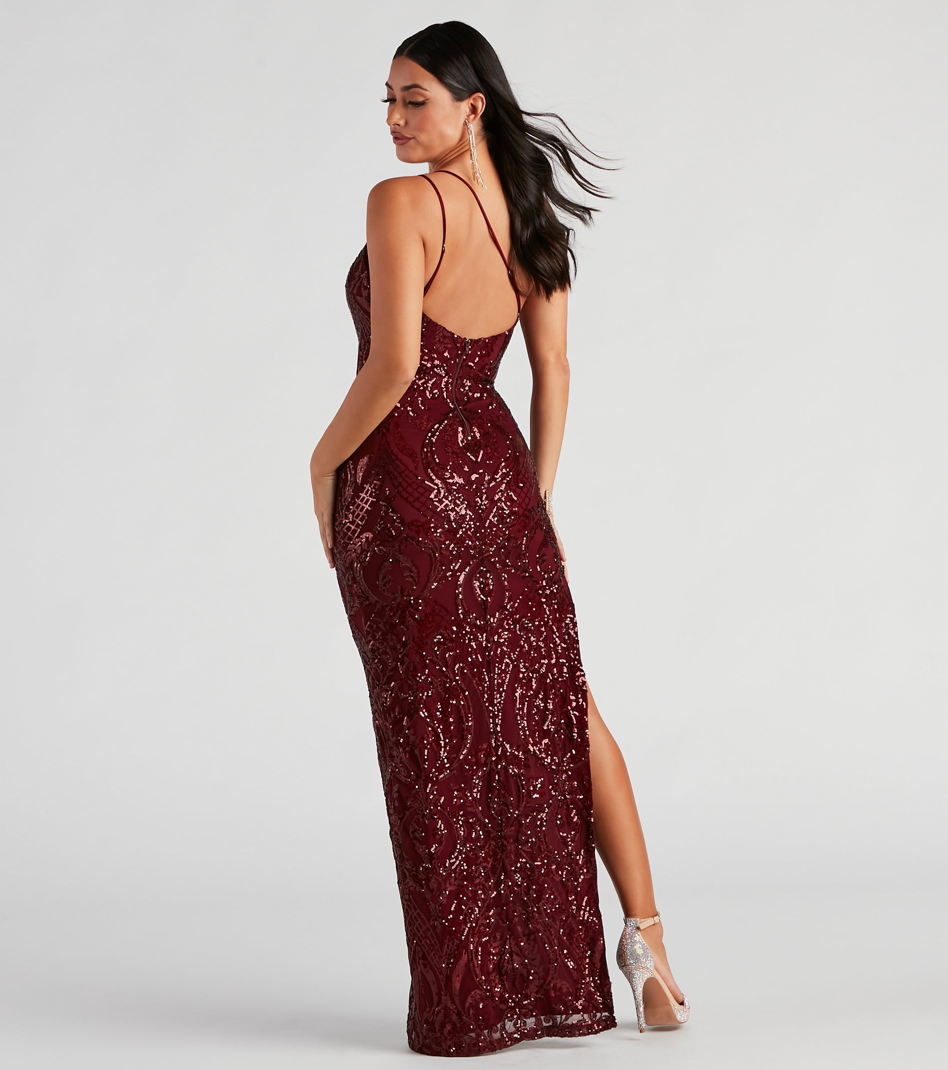 Jaleen Formal Sequin One Shoulder Dress