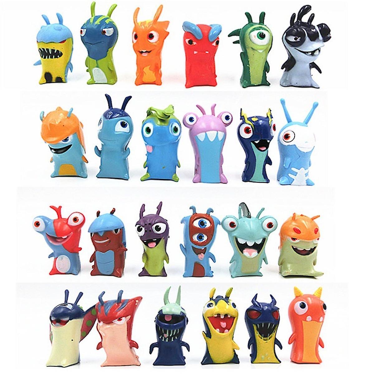 24pcs/lot Slugterra Anime Figure Toy Models 4-5cm