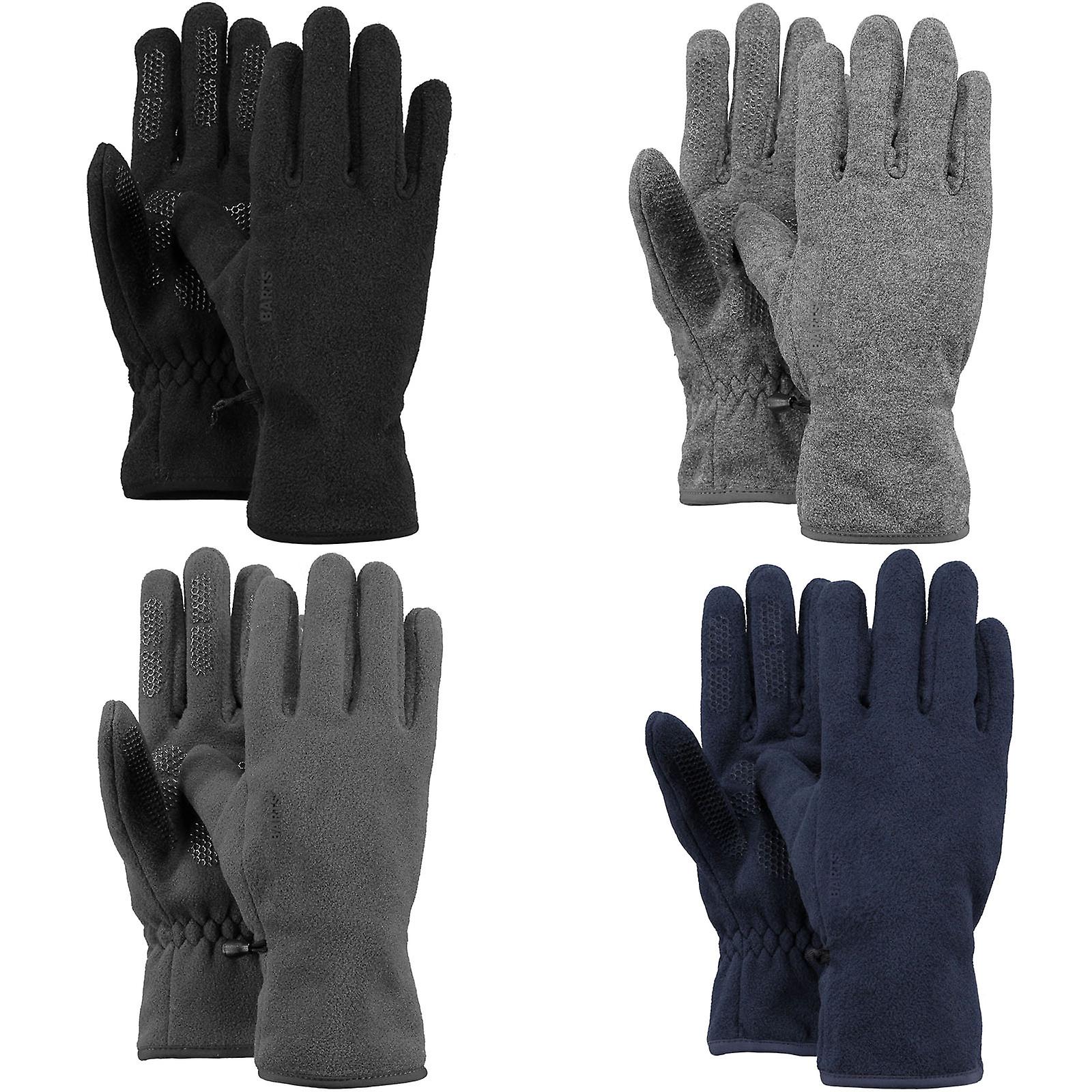 Barts Mens Soft Fleece Elasticated Wrist Palm Grip Warm Winter Gloves