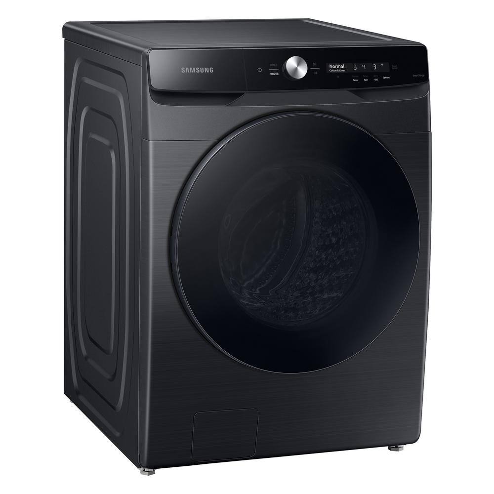  5 cu. ft. Smart High-Efficiency Front Load Washer with Smart Dial and Super Speed in Brushed Black WF50A8600AV