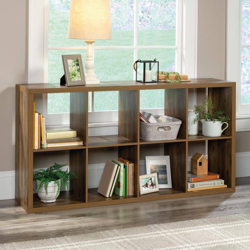 SAUDER 29.843 in. Wide Rural Pine 8-Cube Accent Bookcase 431400