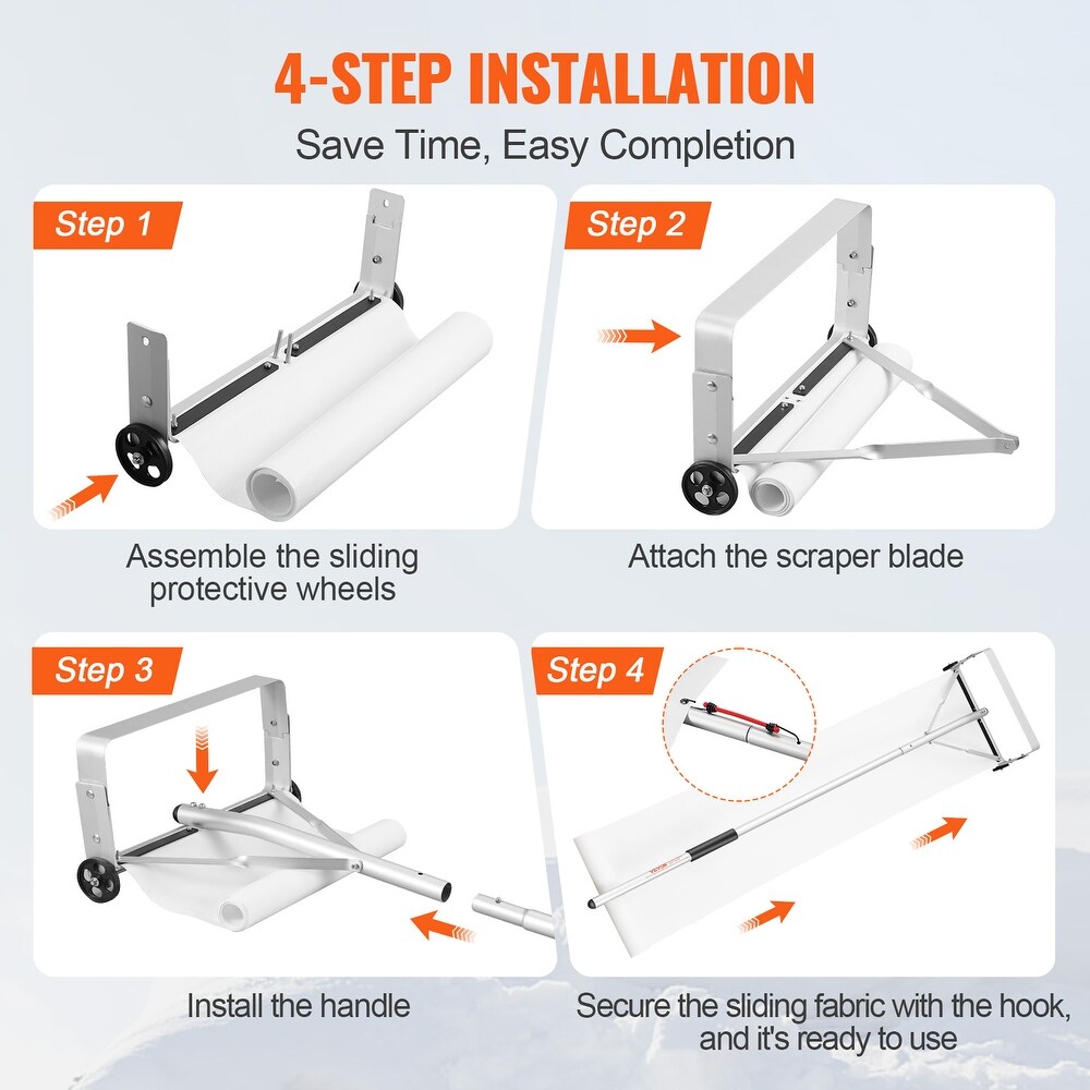 VEVOR Snow Roof Rake for House Roof  Car Snow  Wet Leaves