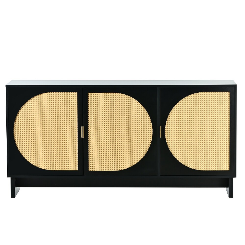 Storage Cabinet Accent Cabinet Buffet Cabinet with Rattan Door