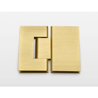 Glass Warehouse 34 in. x 58 in. Frameless Glass Hinged Bathtub Door in Satin Brass GW-B-GH-34-SB