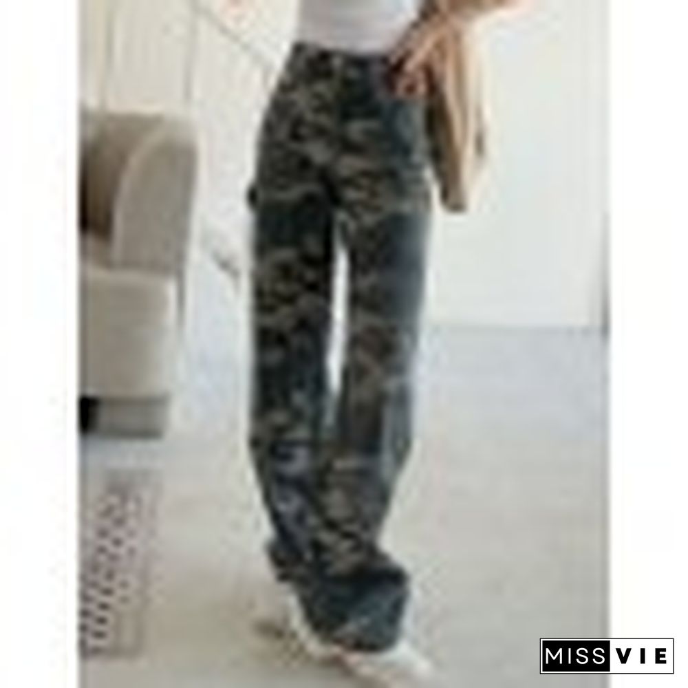 Vintage Wash Camo Cargo Pants