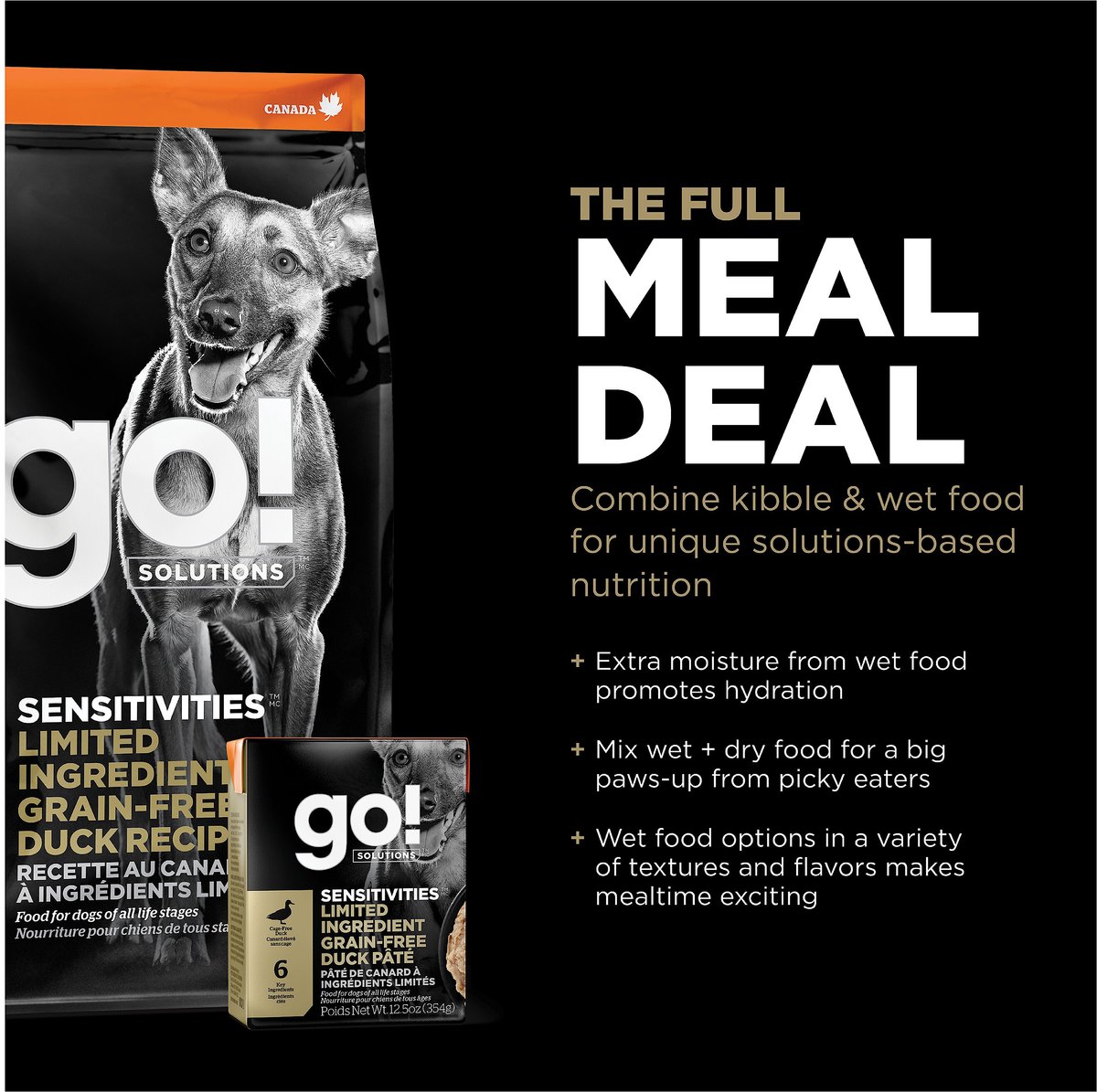 Go! SENSITIVITIES Limited Ingredient Duck Grain-Free Dry Dog Food