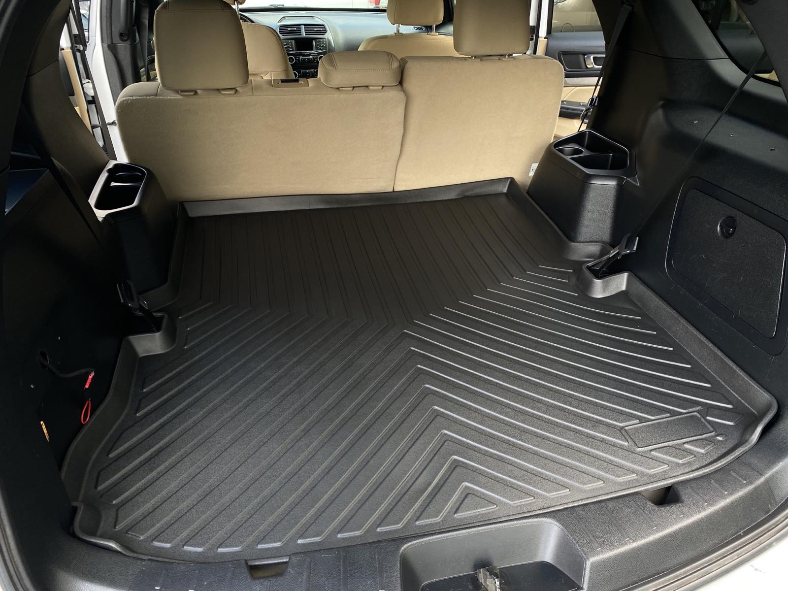 Laser measured Trunk Cargo Rubber Tray Liner for Ford Explorer 2011 - 2019