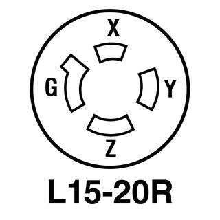 Legrand Pass  Seymour Turnlok 20 Amp 250-Volt NEMA L15-20R Locking Connector L1520C