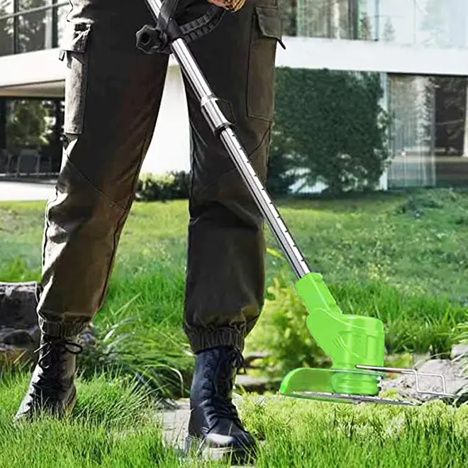 Dropshiping 12/24/36V Collapsible Cordless Grass Trimmer Electric Weed Trimmer Weed Eater Battery Powered Length Adjustable