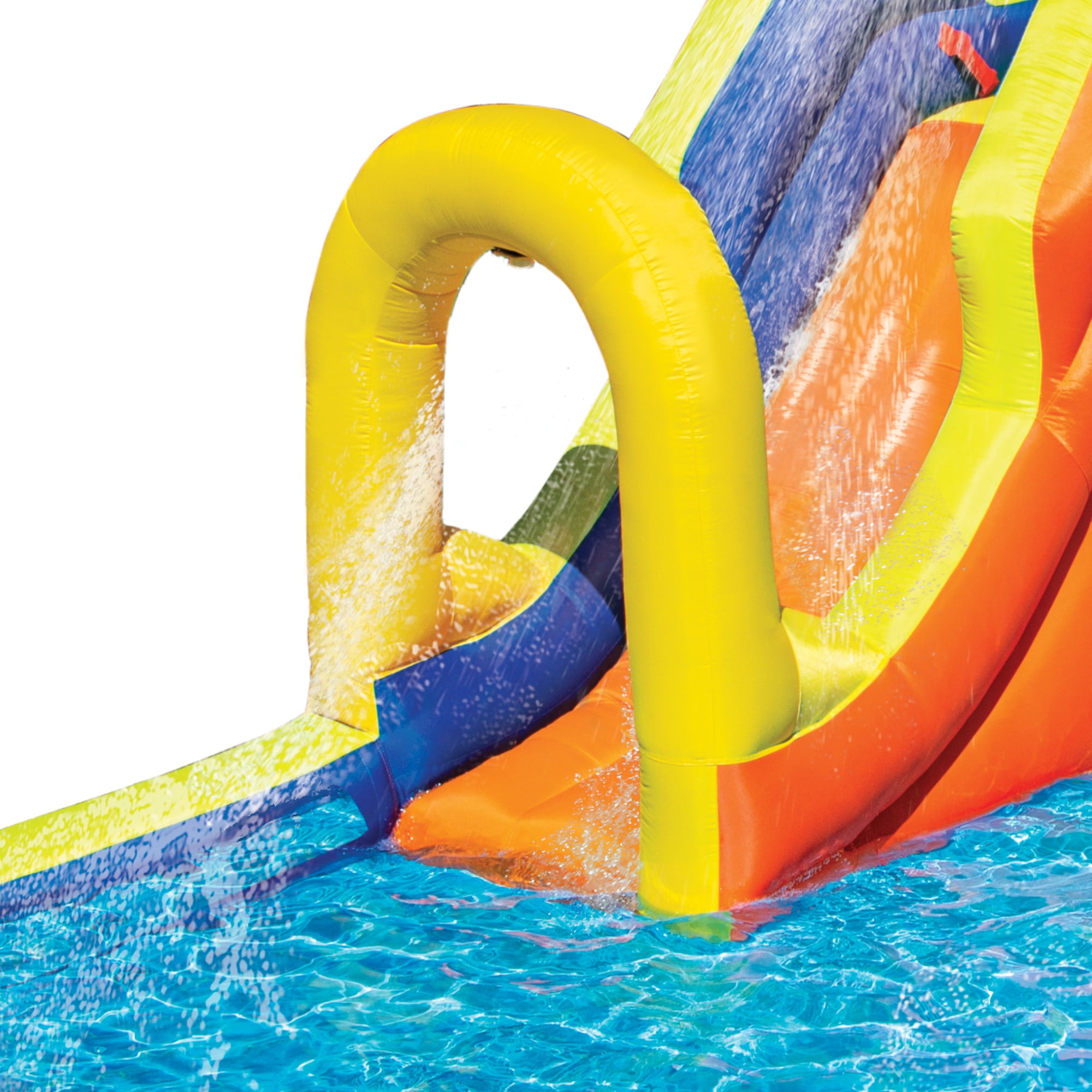 BANZAI Splash Summit Inflatable Water Park Play Center - Includes Water Slide & Climbing Wall - Outdoor Summer Fun For Kids & Families