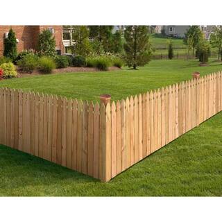 Outdoor Essentials 58 in. x 3-12 in. x 3-12 ft. Western Red Cedar French Gothic Fence Picket (13-Pack) 234628