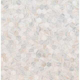 MSI Capri Blue Hexagon 11.75 in. x 12 in. x 10mm Honed Mosaic Marble Floor and Wall Tile (0.98 sq. ft.Each) CAPBLU-2HEXH