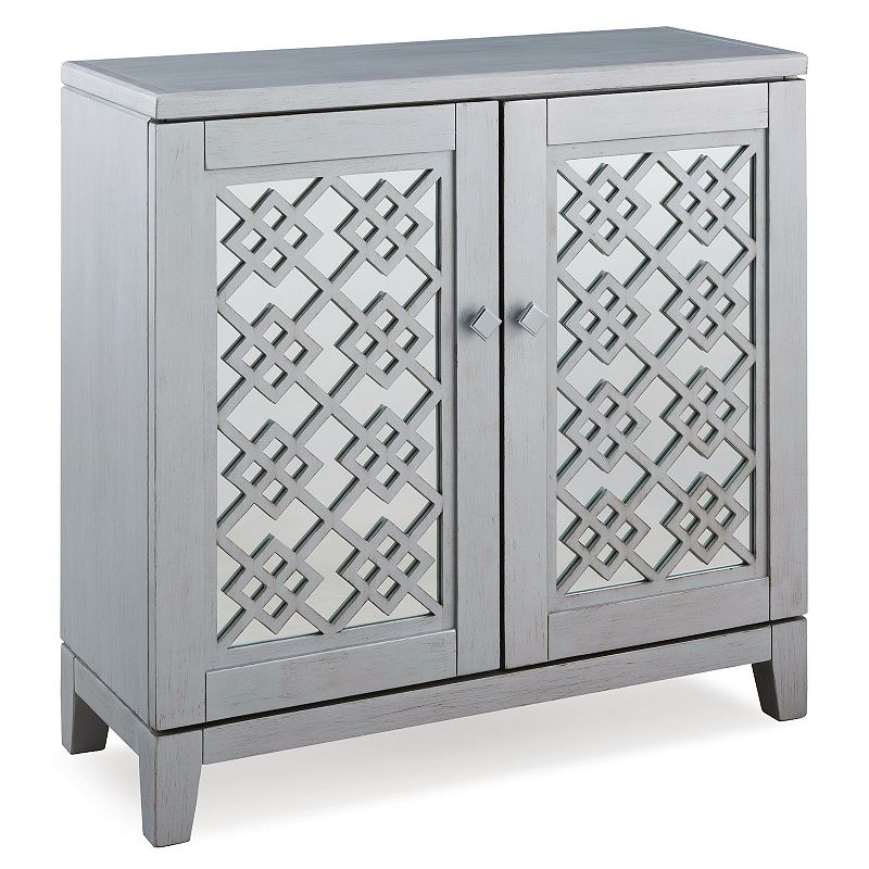 Leick Furniture Mirror Filigree Entryway Storage Cabinet