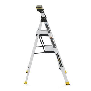 Gorilla Ladders 4.5 ft. Aluminum Dual Platform Ladder with Tray (9 ft. Reach) 250 lb. Load Capacity Type I Duty Rating GLA-4XT-2