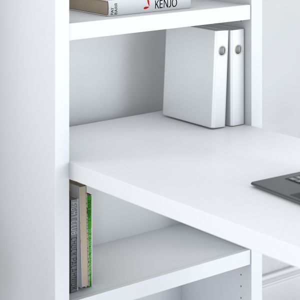 Office by kathy ireland Echo 56W Bookcase Desk in Pure White