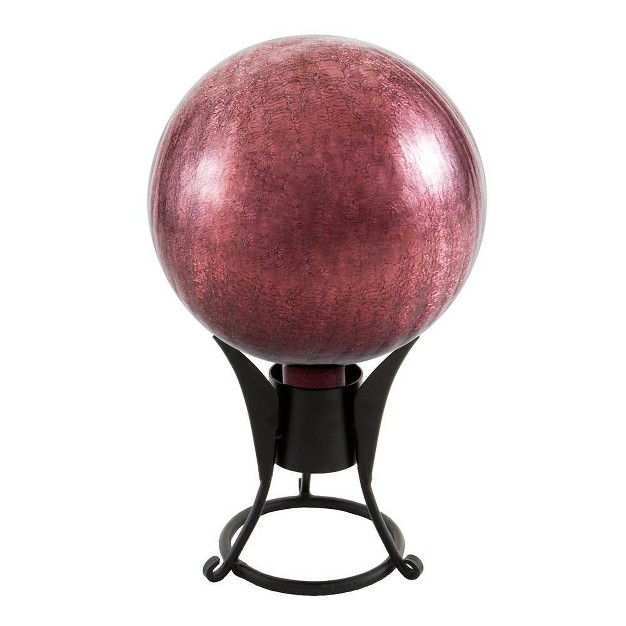 Small Iron Trestle Gazing Globe Ball Stand Black Powder Coat Finish Achla Designs