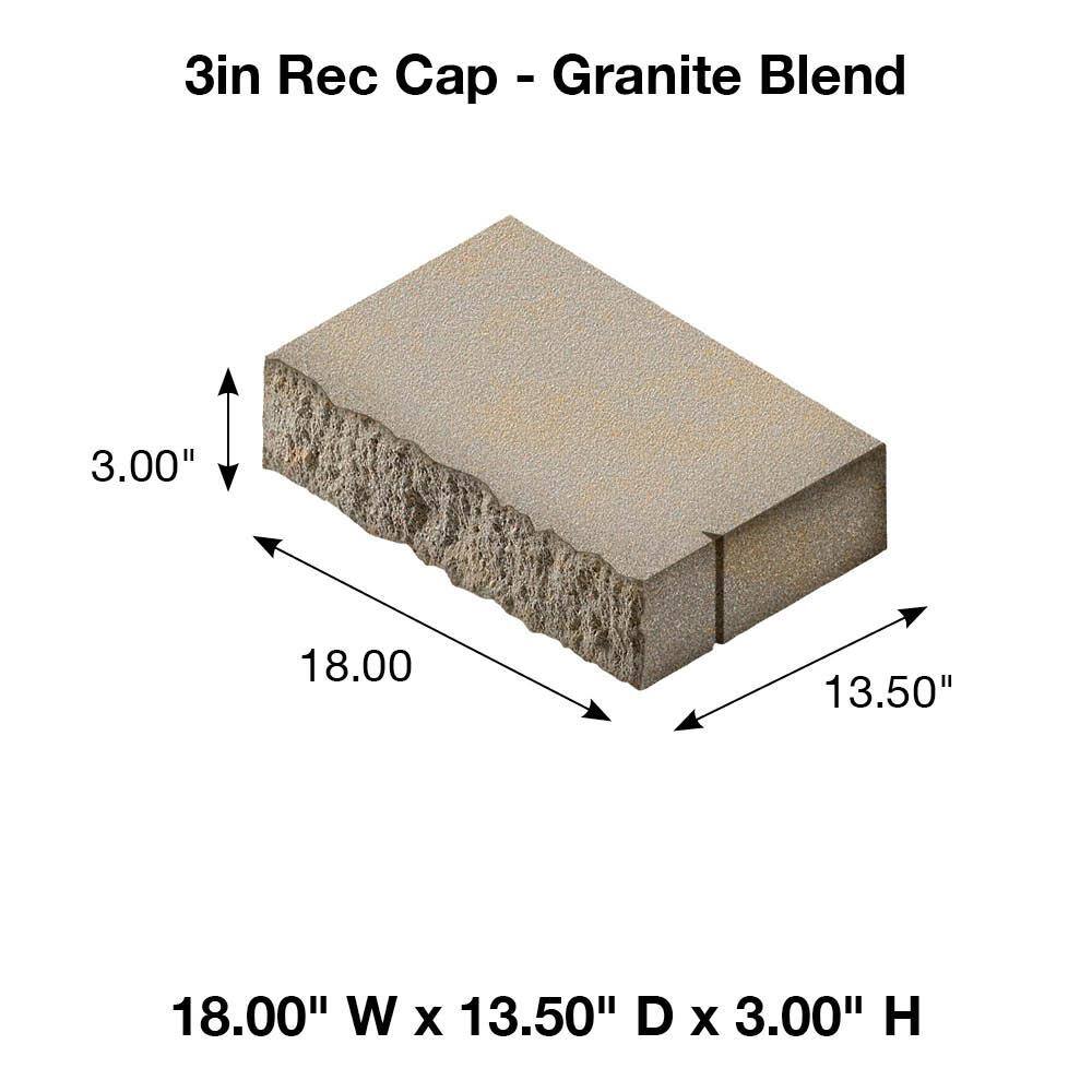 Pavestone 3 in. x 18 in. x 13.5 in. Granite Concrete Wall Cap (48-Pieces18 Face ft.Pallet) 11081978.GRB