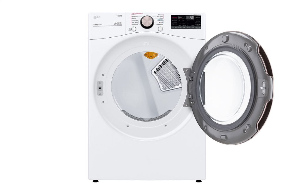 Lg DLEX4000W 7.4 Cu. Ft. Ultra Large Capacity Smart Wi-Fi Enabled Front Load Electric Dryer With Turbosteam™ And Built-In Intelligence