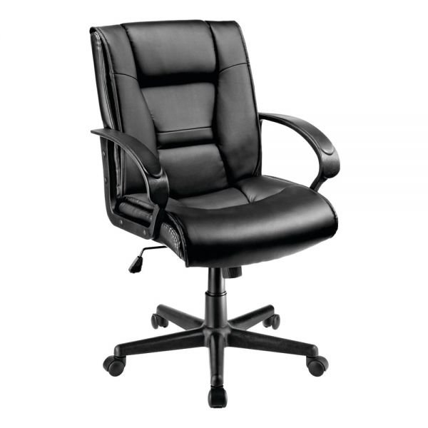 Ruzzi Mid-Back Manager's Chair， Black， BIFMA Certified