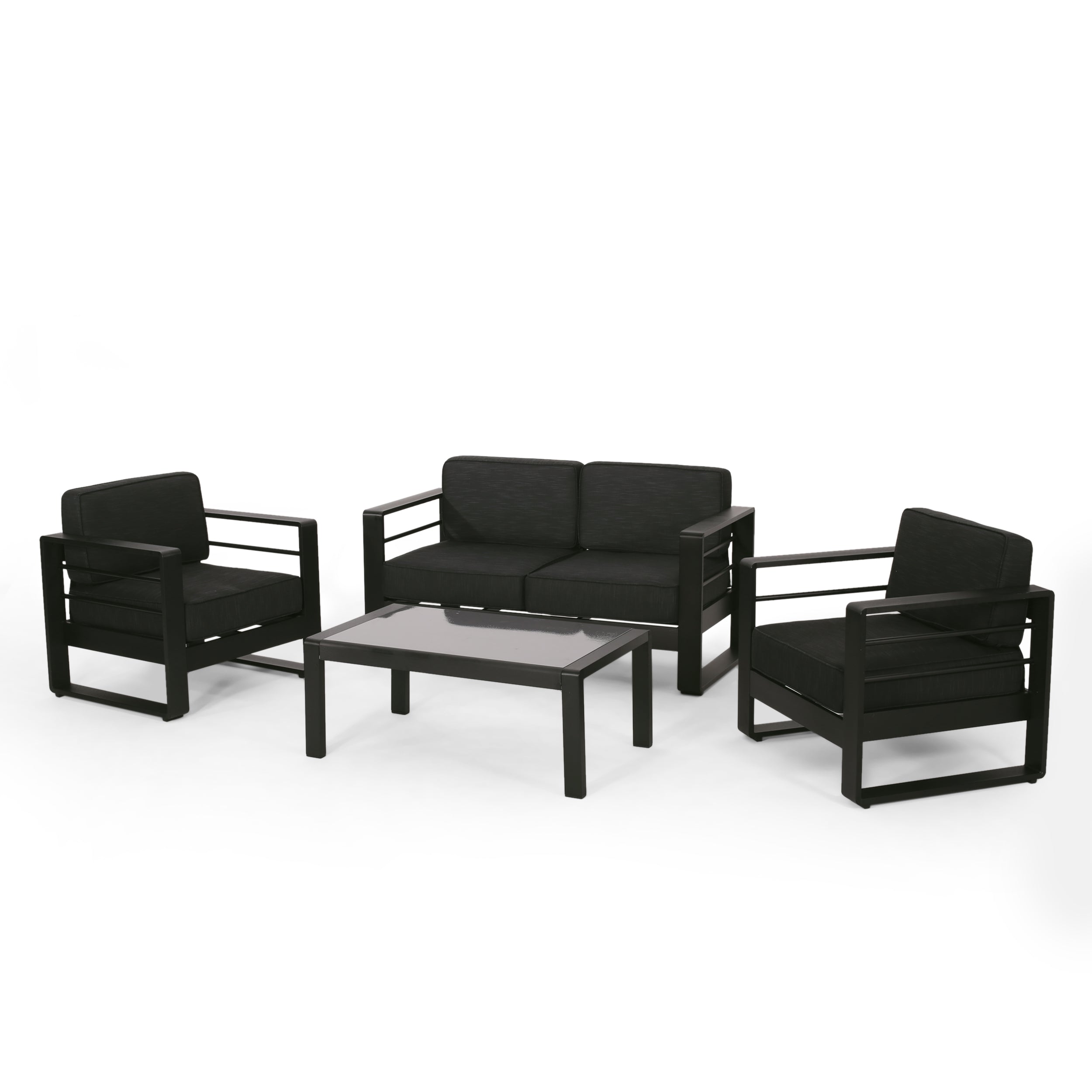 Gadd Outdoor Aluminum 4 Seater Chat Set