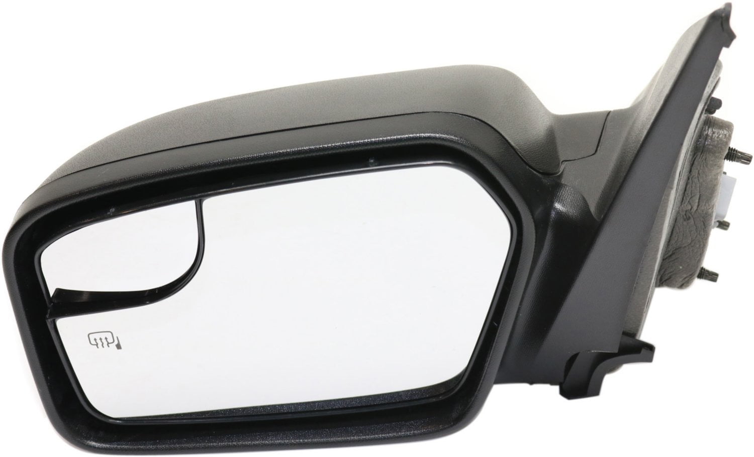 Mirror Compatible With 2011-2012 Ford Fusion Left Driver Side Heated w/ Blind Spot Corner Glass Black Kool-Vue