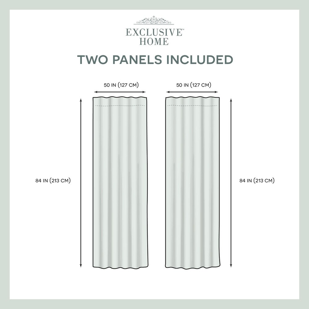 ATI Home Belgian Sheer Hidden Tab Top Curtain Panel Pair
